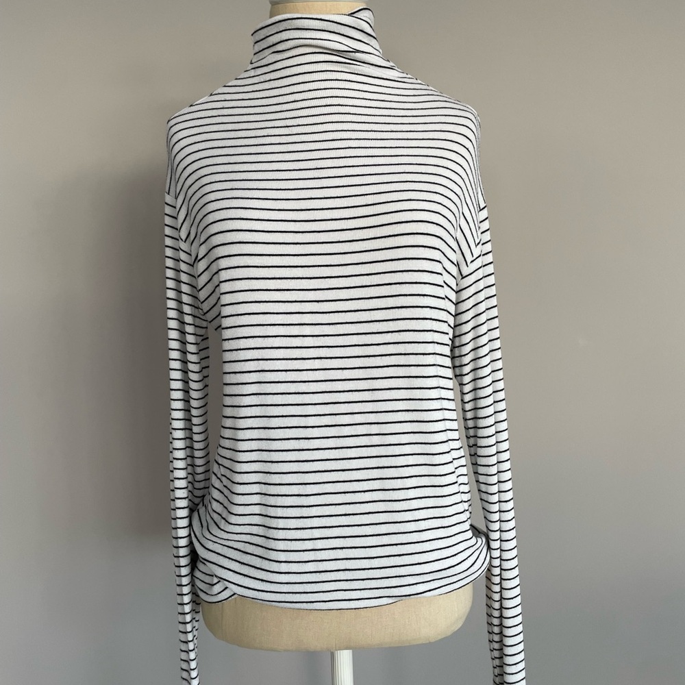 Oak + Fort Striped Turtleneck Women’s Top